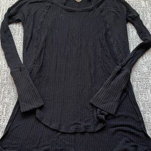 Free People Women's Black Long Sleeve Top